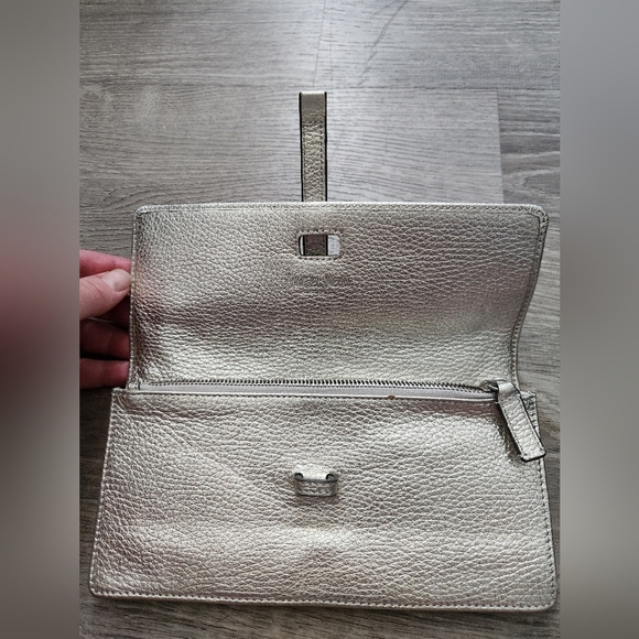 Annabel Ingall Silver Textured Leather Clutch Wallet - Picture 4 of 9